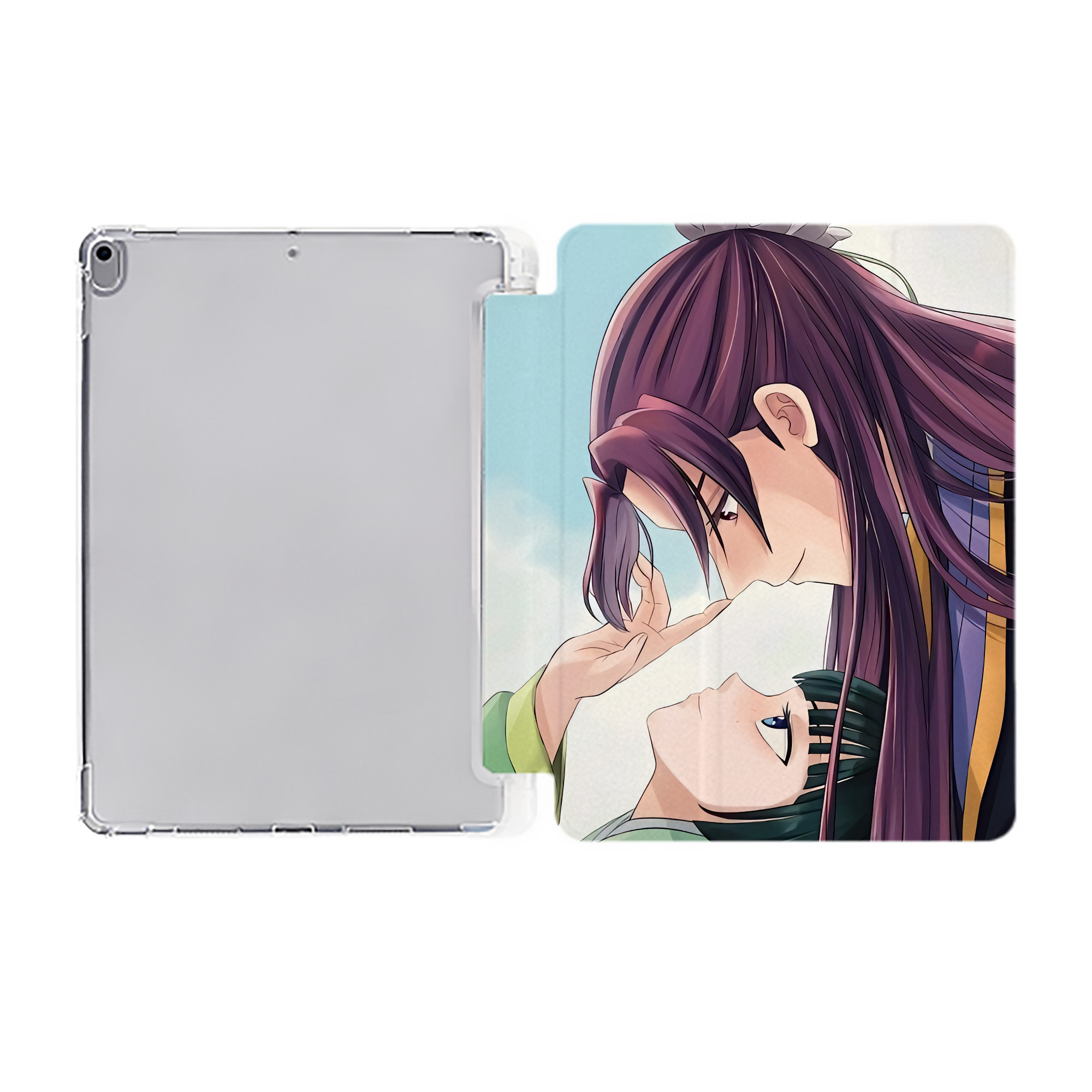 （画像用） 薬屋のひとりごと The Apothecary Diaries IPad ケース ペン収納付き 三つ折りスタンド PUレザー×シリコン 対応機種9.5/10.5/10.9インチ